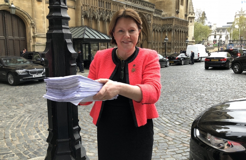 Maria Miller with petition