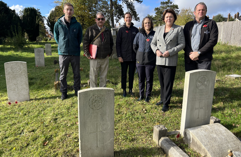 Maria Miller visits local war graves ahead of Remembrance Sunday