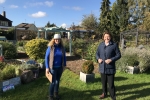 Maria at Inspero community garden with founder Catherine 