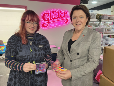 Local entrepreneur shares her story with MP Maria 